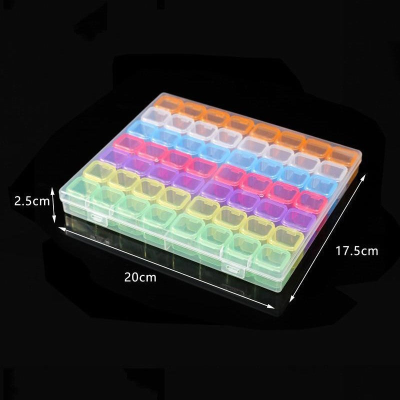 56 grid portable jewelry box Affordable Jewelry Storage Box Transparent Color Portable Jewelry Box Necklace Earrings Earrings Ring Anti-oxidation Split Storage Box Internet celebrity jewelry box, Jewelry Boxes