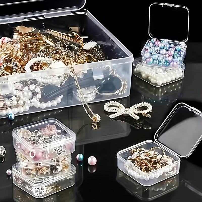31pcs Set: 30 Small Boxes + 1 Large Box - Plastic Storage Box with Small Containers for Jewelry, Beads, and Accessories. Rectangular Shape and Durable Plastic Material for Organizing Your Jewelry. Ideal for DIY Jewelry Storage, Perfect Valentine's