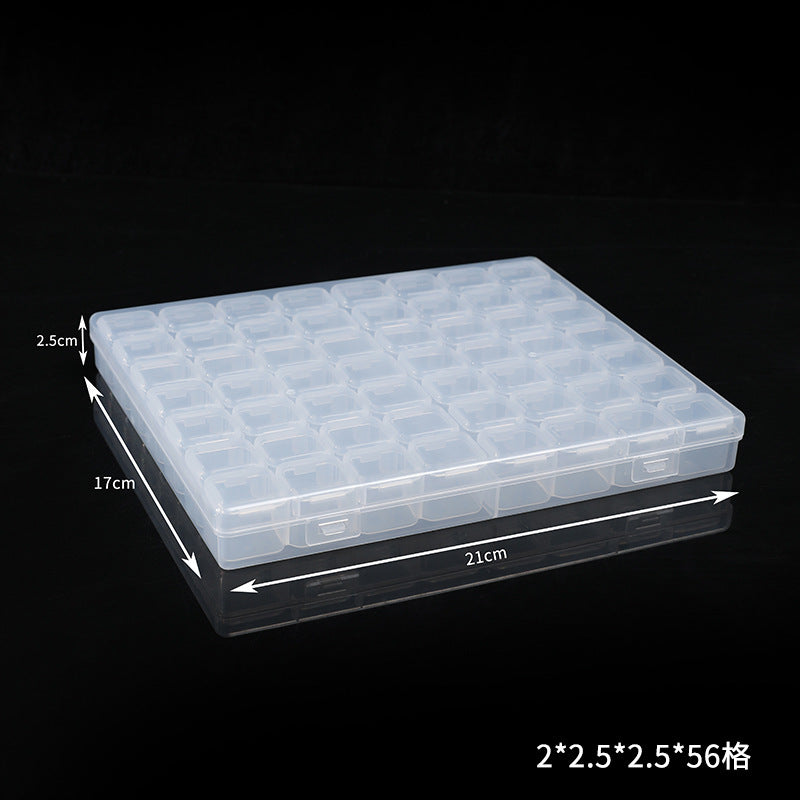 56 grid portable jewelry box Affordable Jewelry Storage Box Transparent Color Portable Jewelry Box Necklace Earrings Earrings Ring Anti-oxidation Split Storage Box Internet celebrity jewelry box, Jewelry Boxes