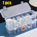 5-Compartment Large Capacity Cable Management Box with Lid - Space-Saving Desktop Storage Solution for Office And Home Use, Durable Plastic Construction, Ideal for Office Storage And Home Organization, Desk & Drawer Organizer for Home Storage