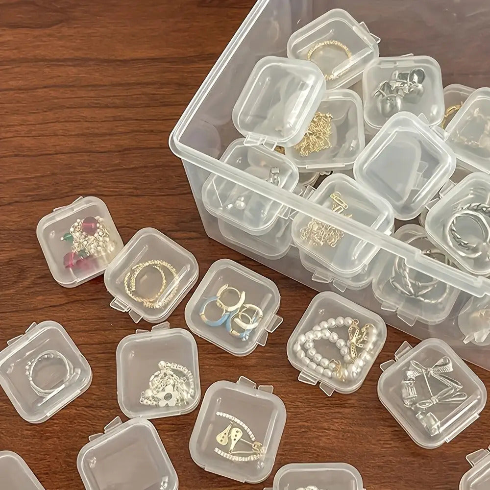 24pcs Small Diamond Painting Storage Case, Clear Bead Organizer for Jewelry Making, DIY Art Craft Containers, Sewing Supplies Box, Nail Art Rhinestone Holder, Seed Bead Sorting Case, Plastic Tackle Box for Small Parts, Professional Hobby Tool.